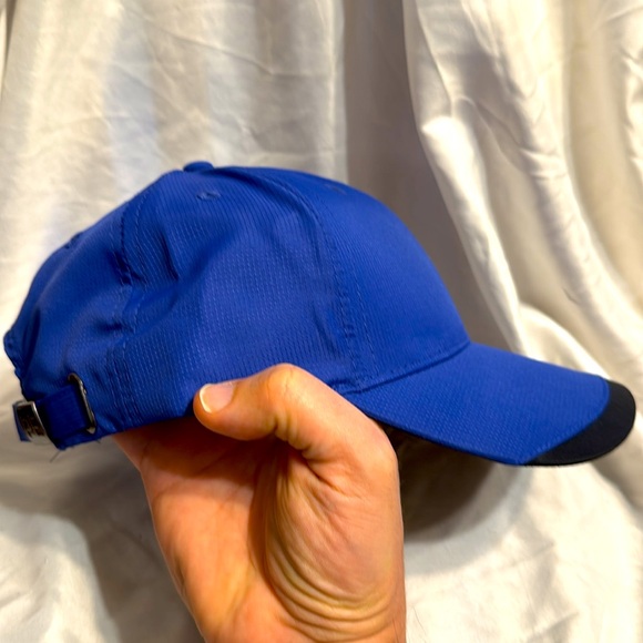 Men’s Perry Ellis Portfolio Snapback Hat Cap Sodalite Blue NEW - Picture 4 of 6